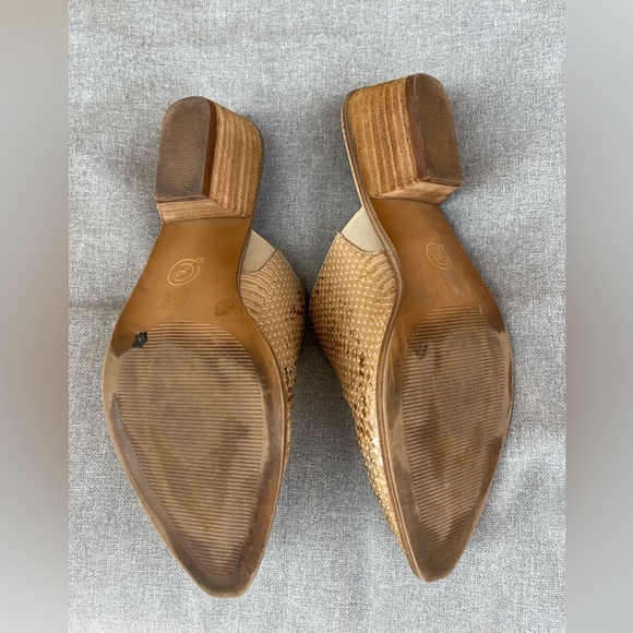 Chinese Laundry Gold Metallic Animal Print Mules Size 10 - Picture 3 of 5